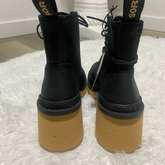 Sorel Women's Hi Line Heel Lace Boot Black Waterproof Size 8 NEW - Picture 5 of 11